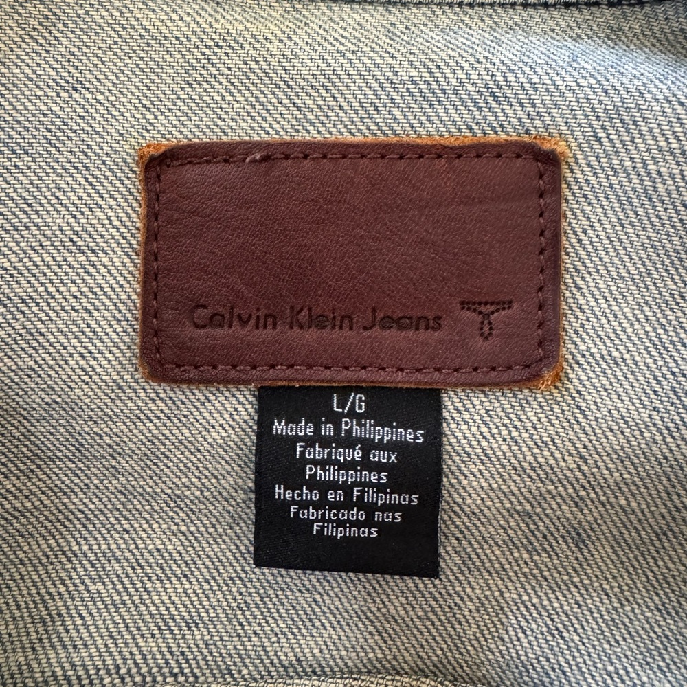 Calvin Klein Vintage Stonewash‎ Denim Jean Jacket. Women’s Large. Light Blue. - Picture 2 of 5